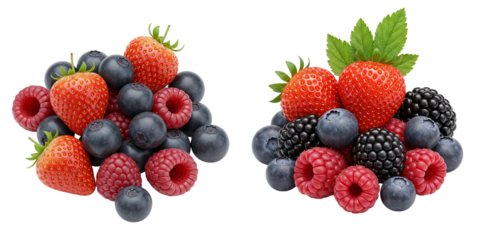 Fresh Mixed Berries. Natural style, rich natural colors. Healthy food, antioxidants, summer, diet, vegan. For food blogs, recipes, healthy eating, marketing