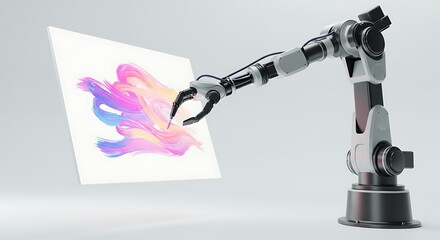 Robot painting abstract art
