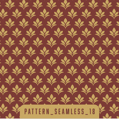 Burgundy Thai Lotus Seamless Geometric Pattern for Fabric and Wallpaper Design