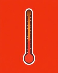 illustration vectorielle d'un thermomètre rouge qui représente un excès de chaleur
