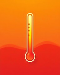 illustration vectorielle d'un thermomètre rouge qui représente un excès de chaleur