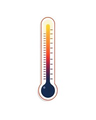 illustration vectorielle d'un thermomètre rouge qui représente un excès de chaleur
