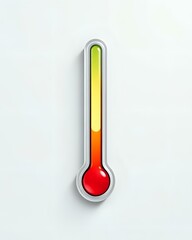 illustration vectorielle d'un thermomètre rouge qui représente un excès de chaleur