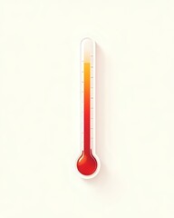 illustration vectorielle d'un thermomètre rouge qui représente un excès de chaleur