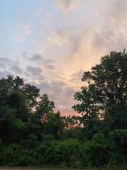 sunset in the mountains