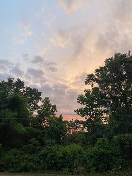 sunset in the mountains