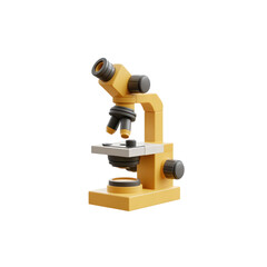 3D Microscope Icon Illustration