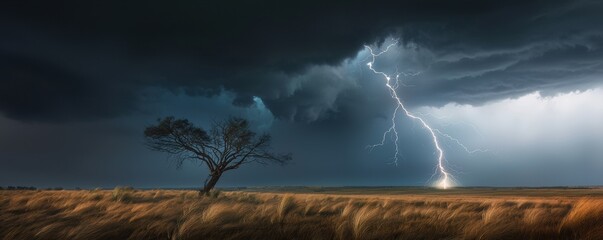 Witness the Unforgettable Beauty of a Tree Bathed in Lightning Amidst Rare Weather Conditions