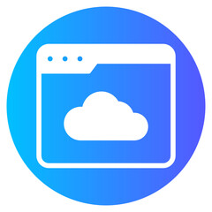cloud gradient icon