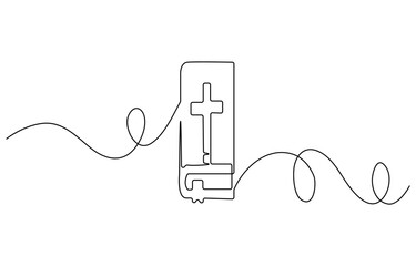 Continuous one line drawing of Jesus christ. Single line drawing illustration of Lord jesus. Happy Ascension Day concept vector art. Doodle line illustration.