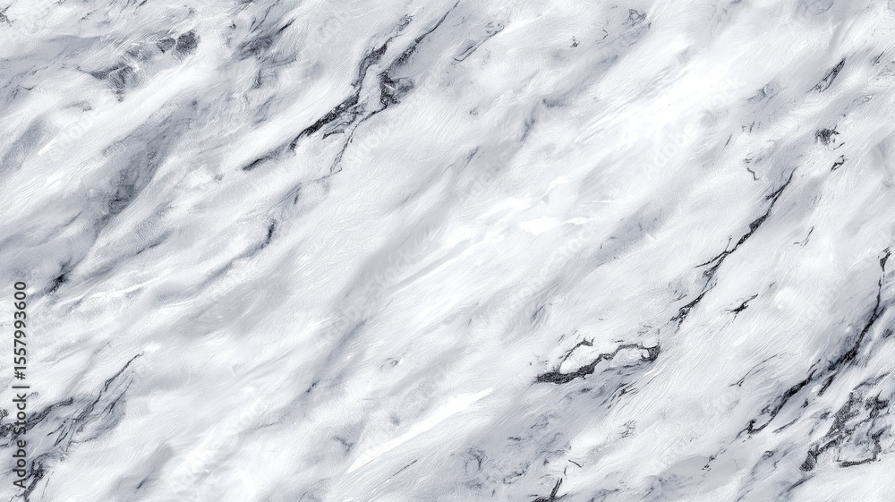 Aufkleber Clean white marble texture with subtle gray veining, perfect for backgrounds or design elements. smooth surface and natural patterns create elegant and timeless look