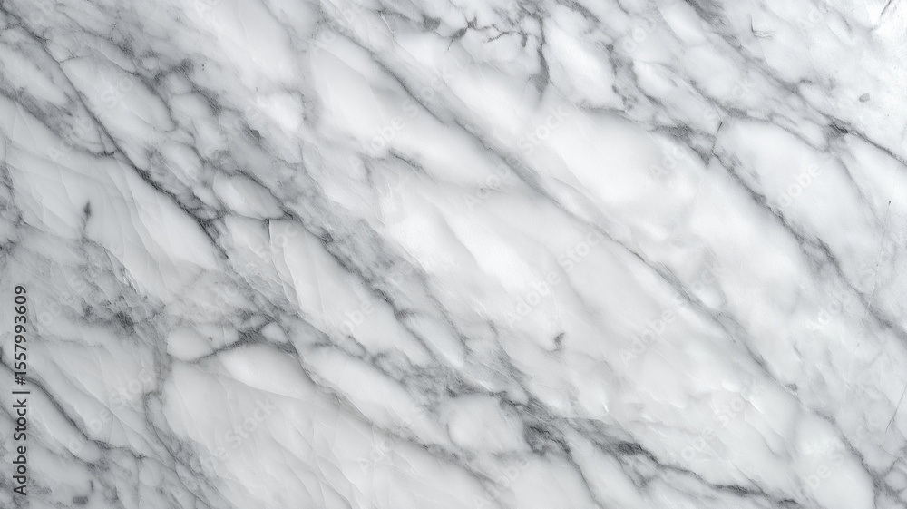 Poster White marble texture with elegant gray veining, creating sophisticated and luxurious appearance. smooth surface and high resolution make it ideal for backgrounds or design elements