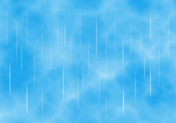 青い水彩と雨のイメージの背景1