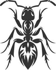 Black vector of ant insect silhouette