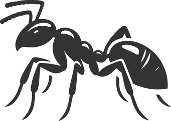 Black vector of ant insect silhouette