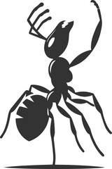 Black vector of ant insect silhouette