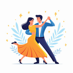 dancing girl in a red dress with a fan