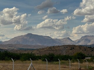 mountain landscape with blue sky