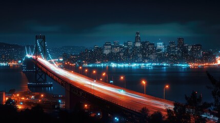 Fototapeta premium City at Night Wallpapers - Stunning city at night wallpapers capturing illuminated skylines, glowing streets, and vibrant cityscapes after dark.