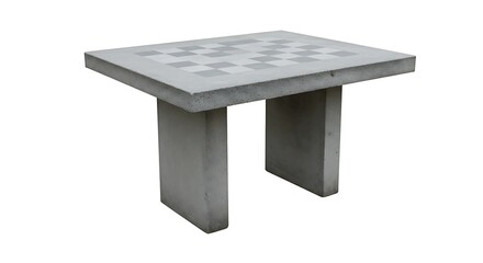 Grey concrete chess table