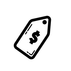 Price Tag Doodle Icon Vector for Shopping Design.
