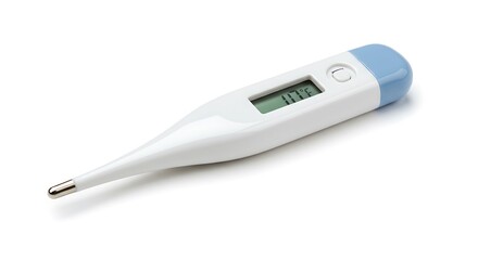 Digital thermometer isolated white background