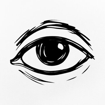 Minimalist eyelash vector illustration animation isolated asset, transparent 4K video, alpha channel, ProRes 4444