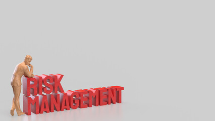 The Red risk management for Business concept 3d Rendering.