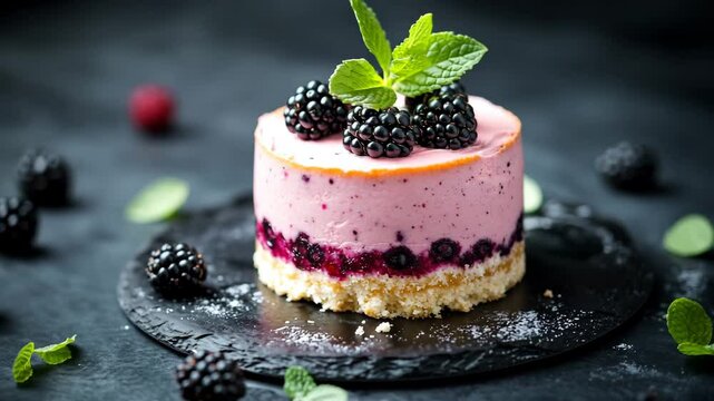 cheesecake with berries