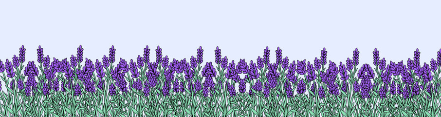 Decorative plant and lavender flower design