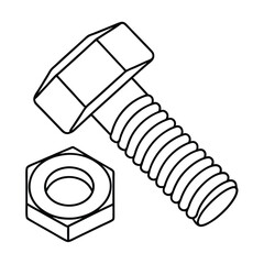 vector illustration of a nut