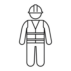 construction worker with helmet