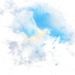 Cosmic Nebula Design Element on transparent background Stunning space nebula design element with vibrant color palette and