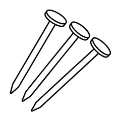 metal pin isolated on white