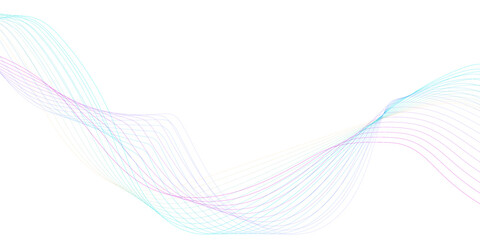 Colorful ribbon isolated on white background. Dynamic flowing curve line isolated background. Twisted stripe line backdrop. Futuristic blend waves lines technology background.	