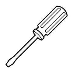 screwdriver on white background