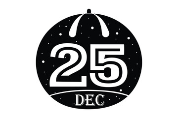 Merry Christmas Ball Ornaments Decoration Design