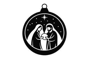 Merry Christmas Ball Ornaments Decoration Design