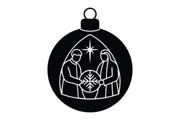 Merry Christmas Ball Ornaments Decoration Design