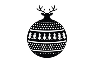 Merry Christmas Ball Ornaments Decoration Design