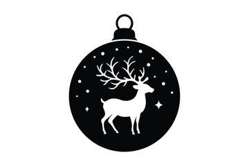 Merry Christmas Ball Ornaments Decoration Design