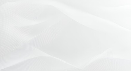 Fototapeta premium Subtle White Abstract Wavy Lines Texture Background