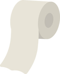 Toilet Paper Unrolled Flat Icon