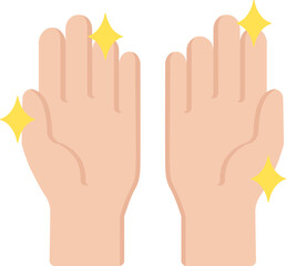 Obraz premium Clean Hand Flat Icon