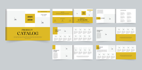 Landscape product catalog design or catalogue layout template