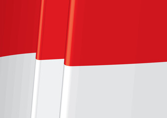 red and white indonesia flag background vector template