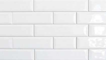 Obraz premium Gleaming White Subway Tiles Clean Minimalist Backdrop for Kitchen & Bath Design Projects