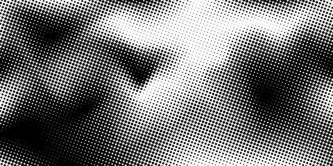 grunge Halftone white and black dots pattern and black gradient grunge texture background. Dotted line comic sport style vector illustration