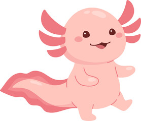 Cute Kawaii Axolotl Character