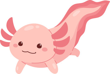 Cute Kawaii Axolotl Character